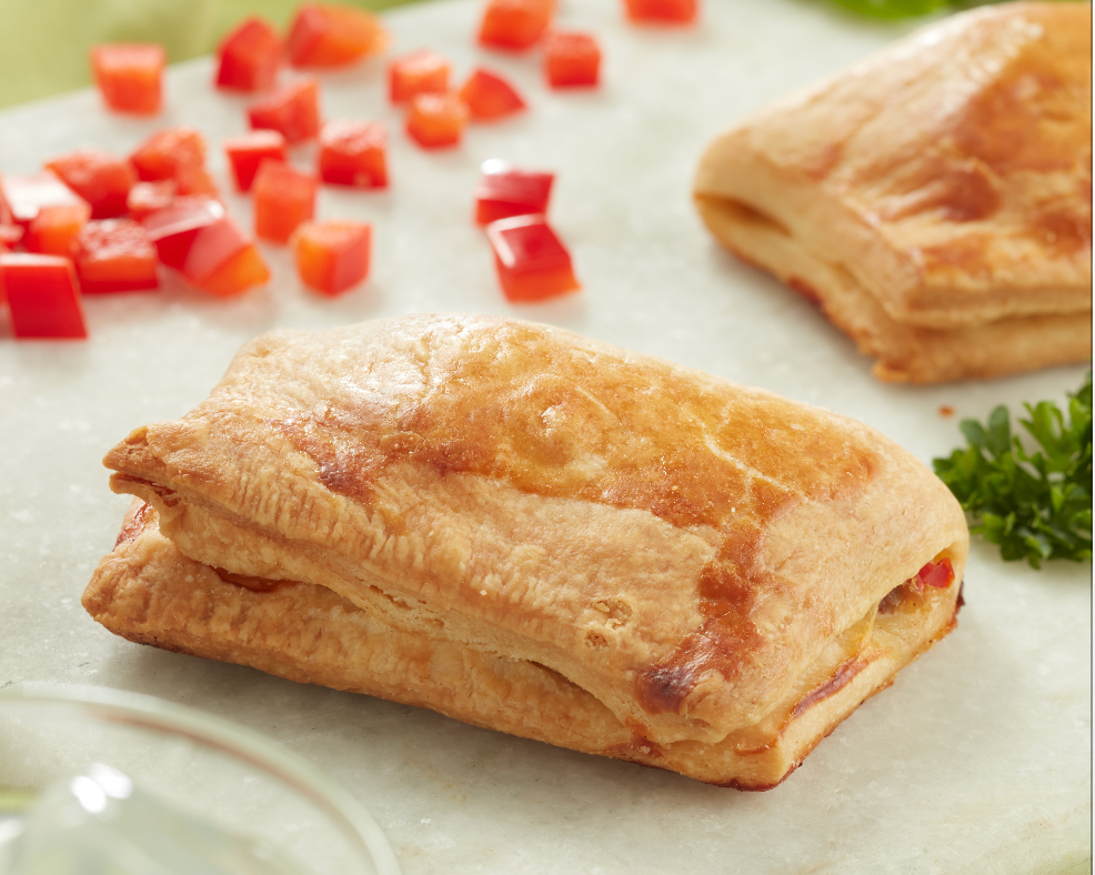 Puff pastry with caribbean flavors baked to golden perfection.