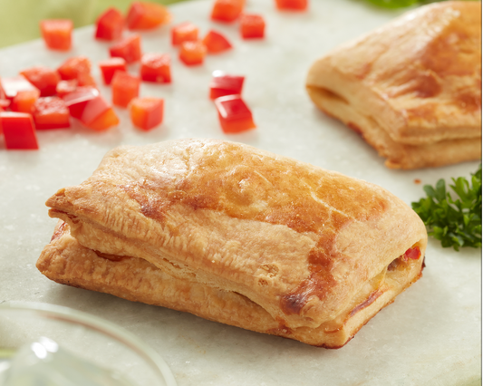 Puff pastry with caribbean flavors baked to golden perfection.